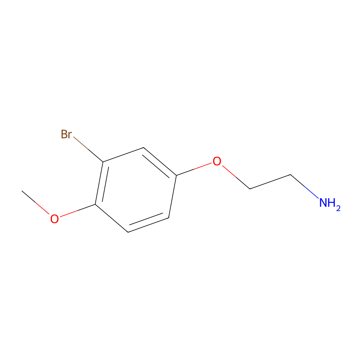 2-(3-Bromo-4-methoxyphenoxy)ethan-1-amine molecular structure, CAS 1368544-50-6