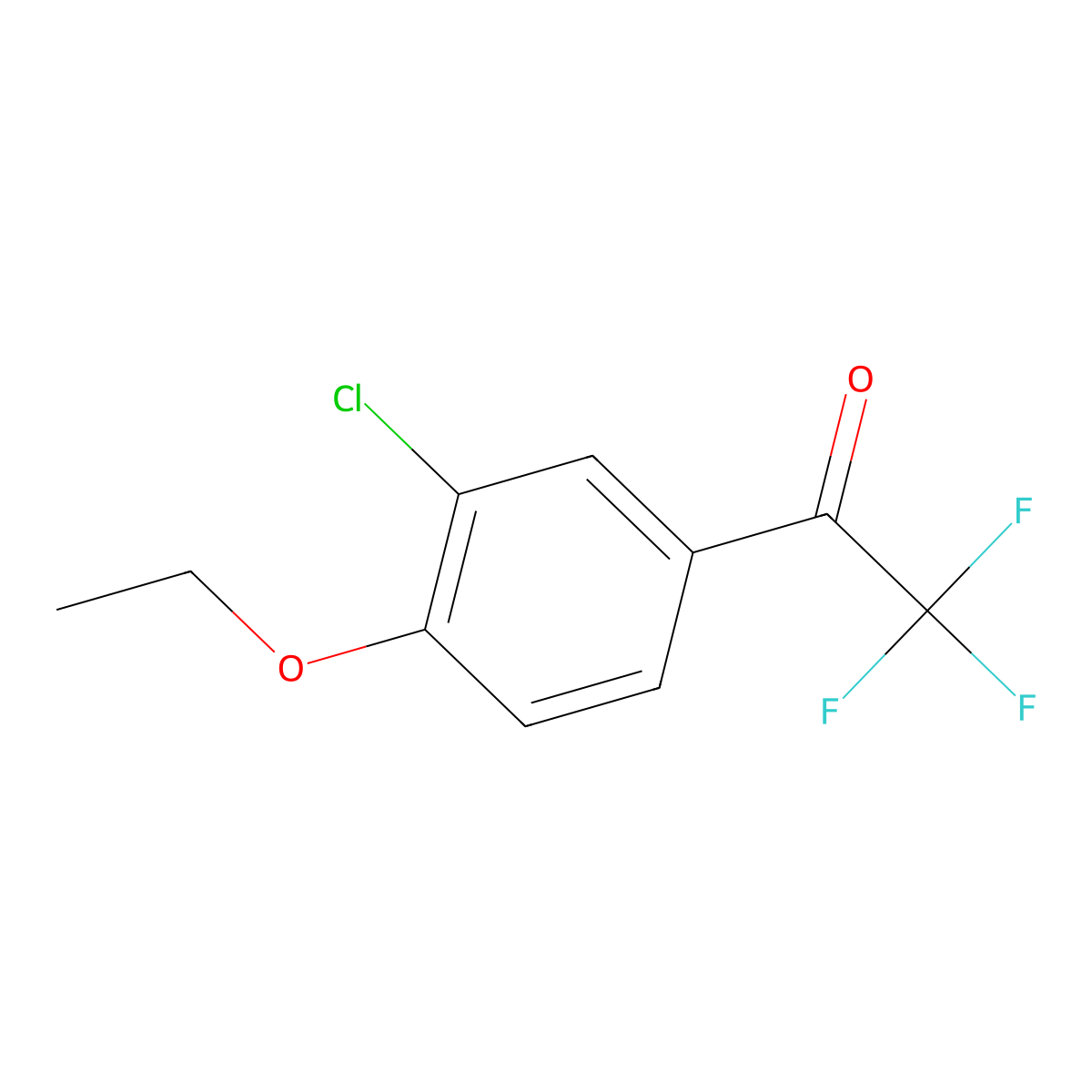3'-Chloro-4'-ethoxy-2,2,2-trifluoroacetophenone molecular structure, CAS 1368544-74-4