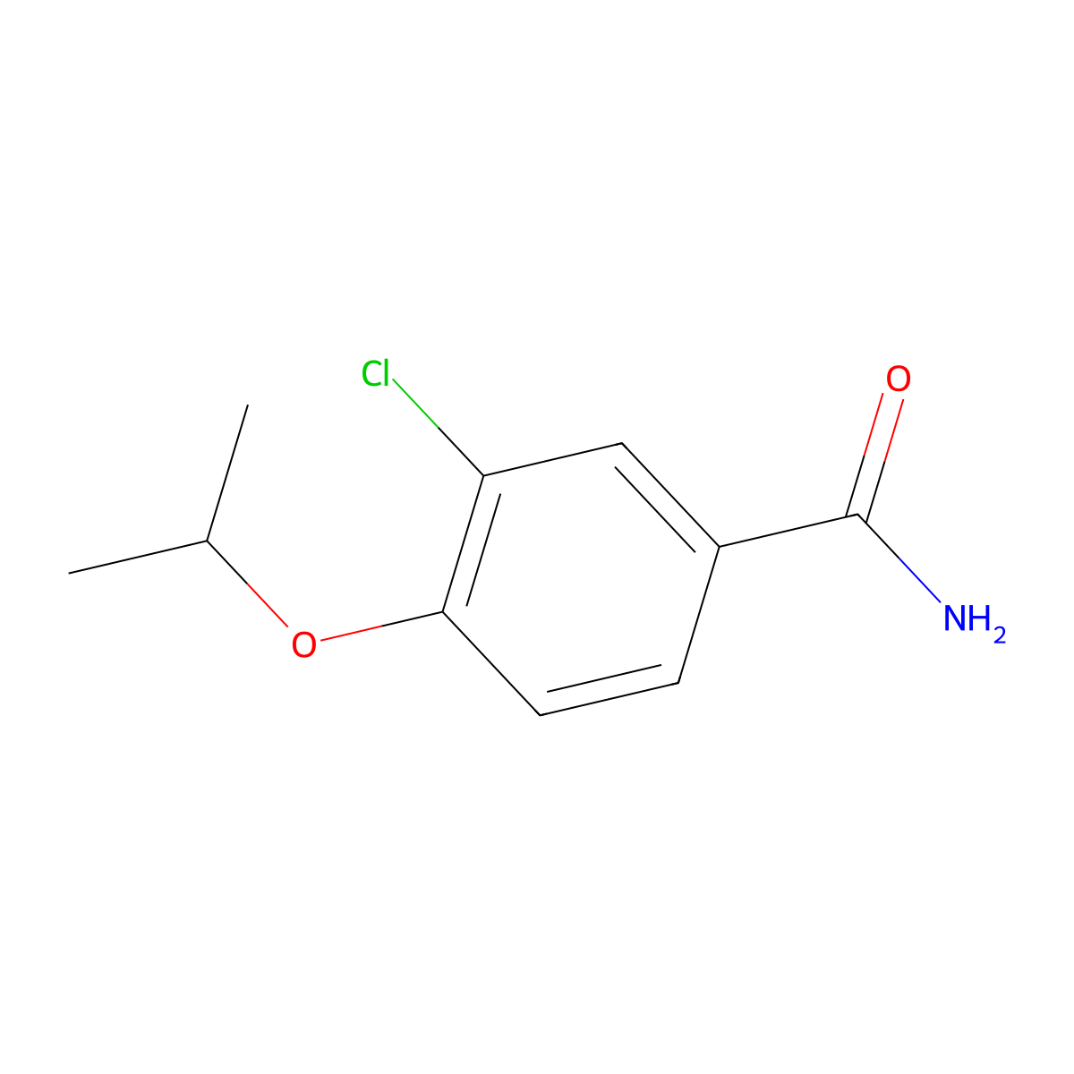 3-Chloro-4-(1-methylethoxy)benzamide molecular structure, CAS 1368544-81-3