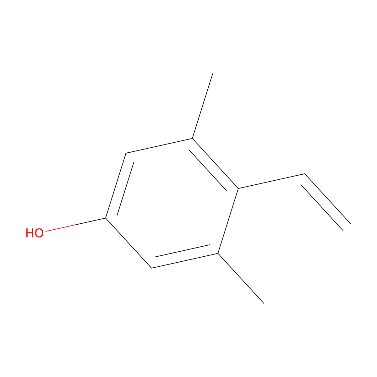 4-Ethenyl-3,5-dimethylphenol molecular structure, CAS 136855-92-0