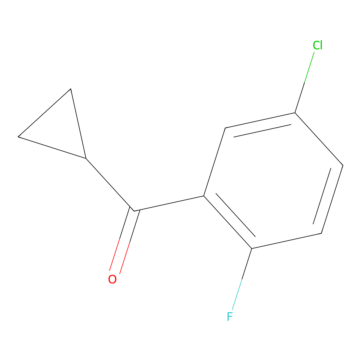 3-Chloro-6-fluorophenyl cyclopropyl ketone molecular structure, CAS 1368550-33-7