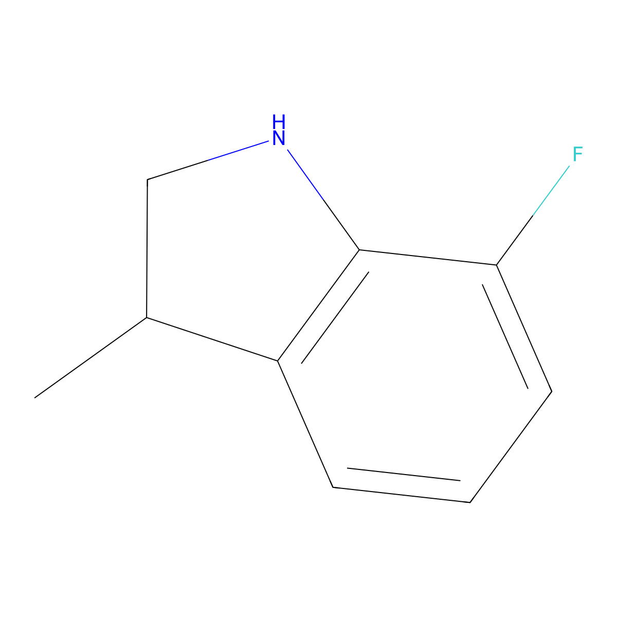 7-fluoro-3-methyl-2,3-dihydro-1H-indole molecular structure, CAS 1368551-41-0