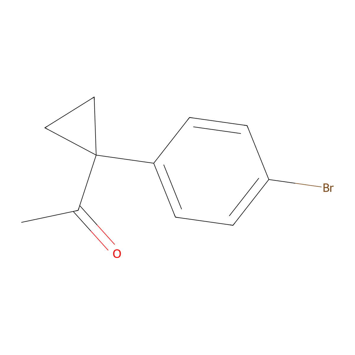1-[1-(4-Bromophenyl)cyclopropyl]ethan-1-one molecular structure, CAS 1368556-46-0
