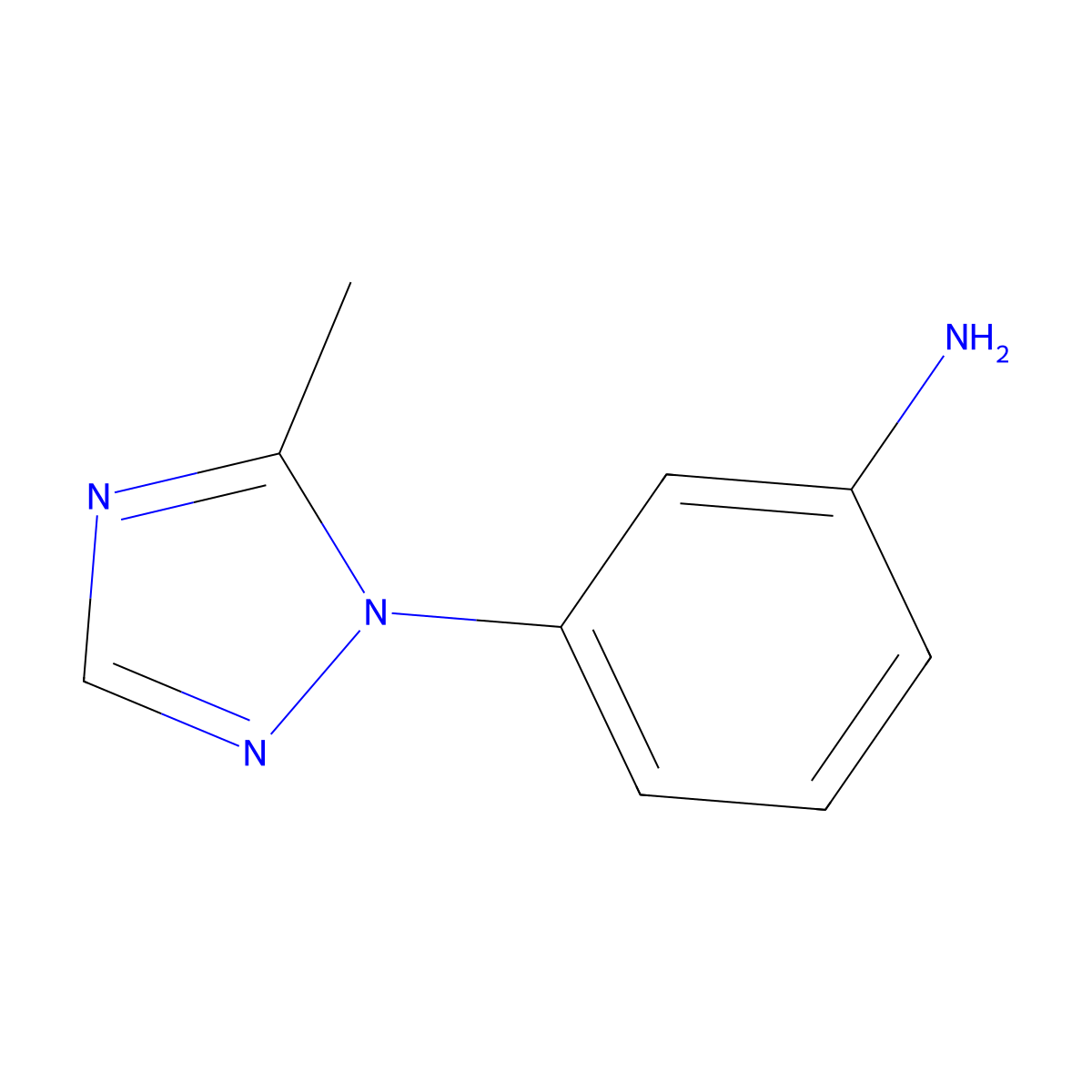 3-(5-methyl-1H-1,2,4-triazol-1-yl)aniline molecular structure, CAS 1368568-21-1