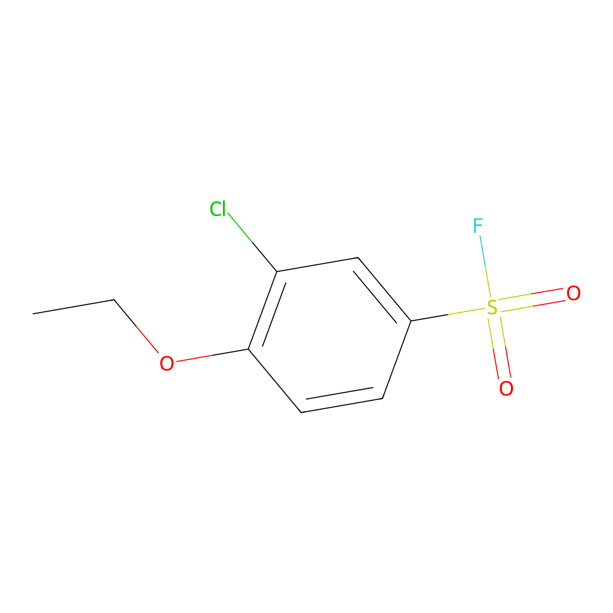 3-Chloro-4-ethoxybenzene-1-sulfonyl fluoride molecular structure, CAS 1368576-01-5