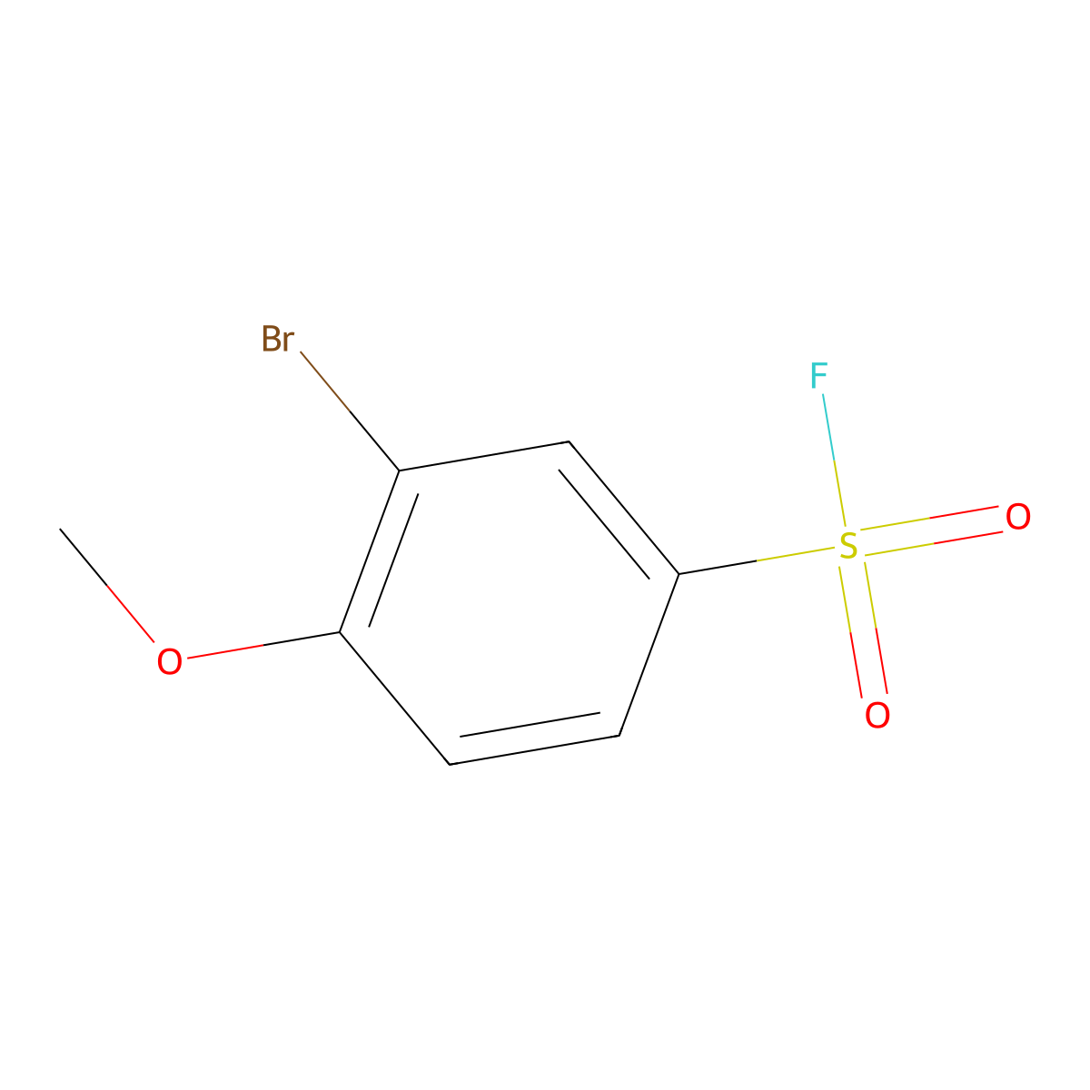 3-Bromo-4-methoxybenzene-1-sulfonyl fluoride molecular structure, CAS 1368581-82-1