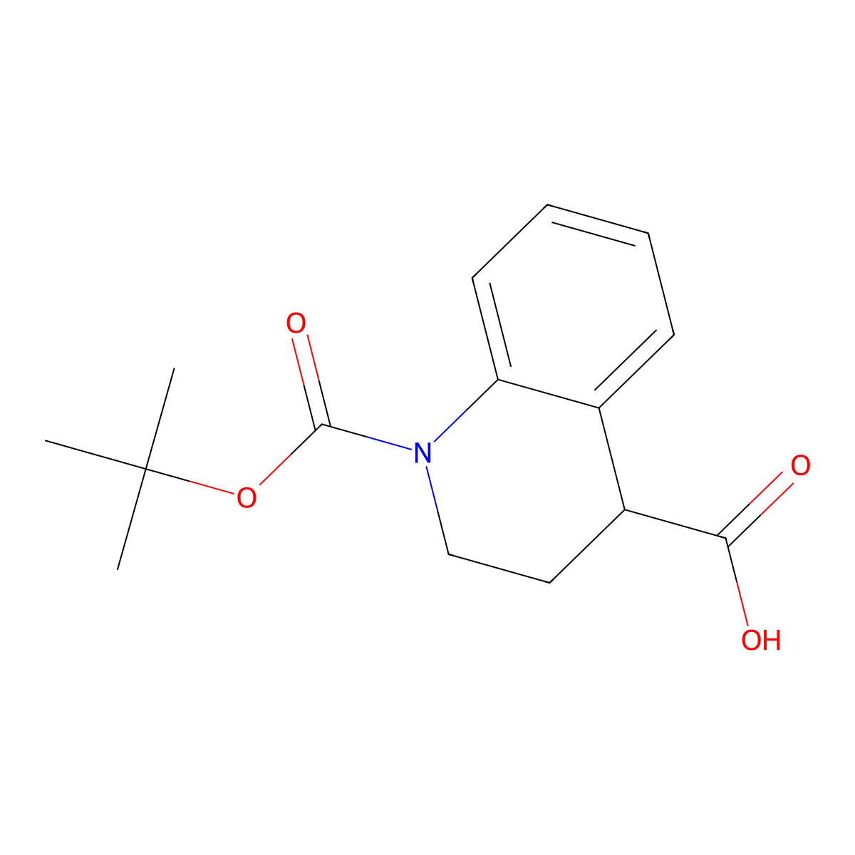 1-[(Tert-butoxy)carbonyl]-1,2,3,4-tetrahydroquinoline-4-carboxylic acid molecular structure, CAS 1368585-20-9