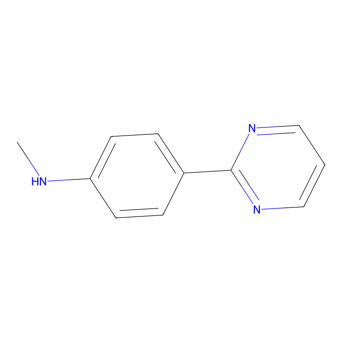N-Methyl-4-(pyrimidin-2-YL)aniline molecular structure, CAS 1368585-73-2