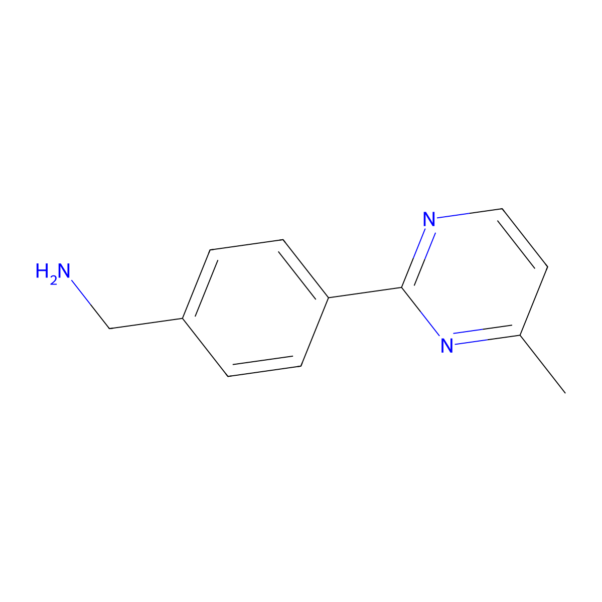 [4-(4-Methylpyrimidin-2-yl)phenyl]methanamine molecular structure, CAS 1368587-11-4