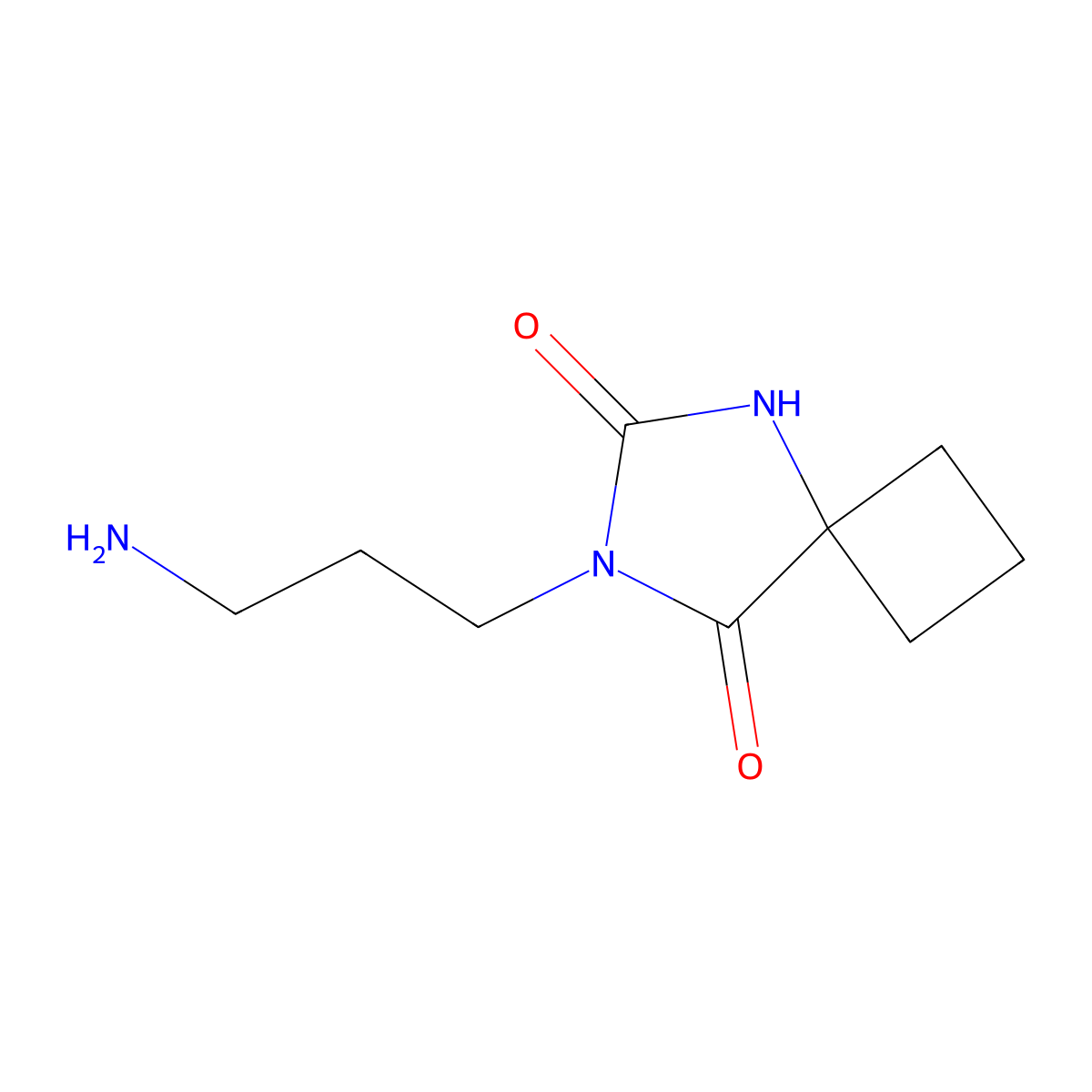 7-(3-Aminopropyl)-5,7-diazaspiro[3.4]octane-6,8-dione molecular structure, CAS 1368587-97-6
