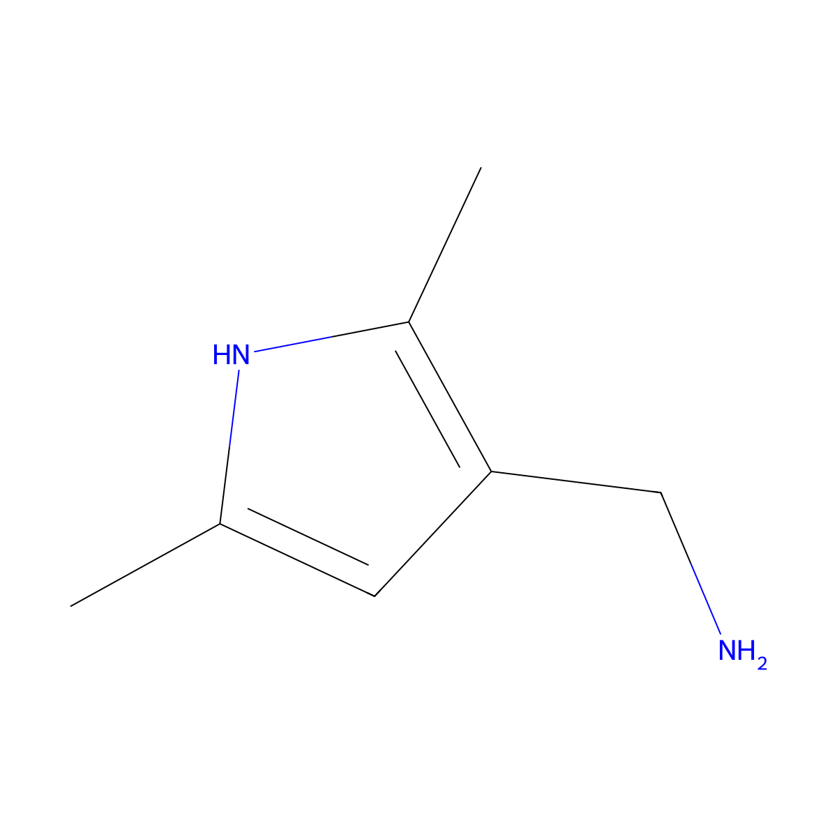 (2,5-dimethyl-1H-pyrrol-3-yl)methanamine molecular structure, CAS 1368589-11-0