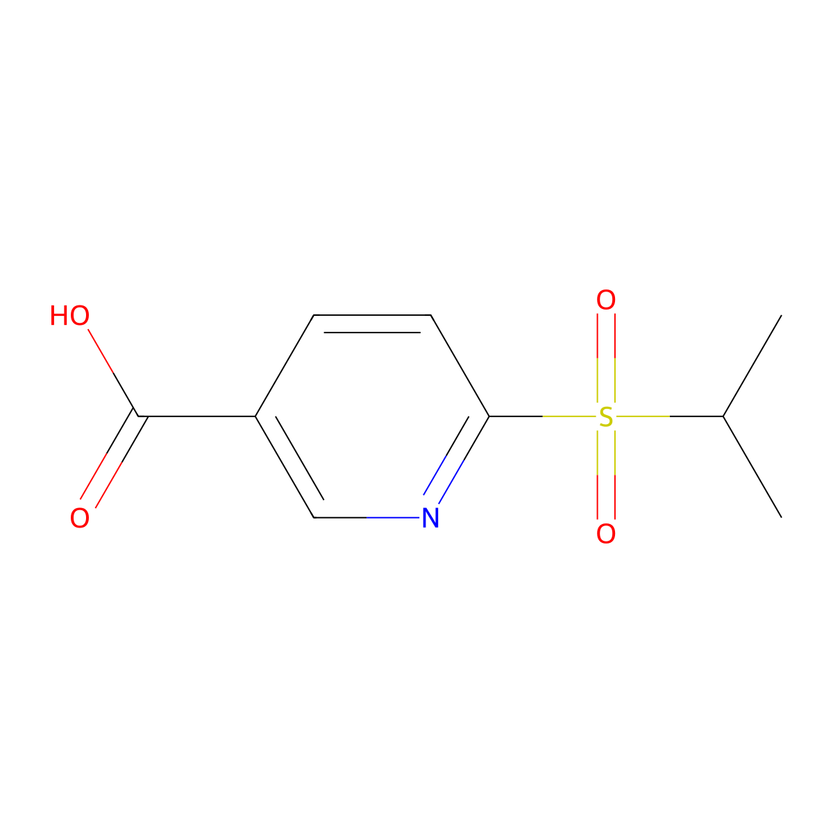 6-(Isopropylsulfonyl)nicotinic acid molecular structure, CAS 1368591-13-2