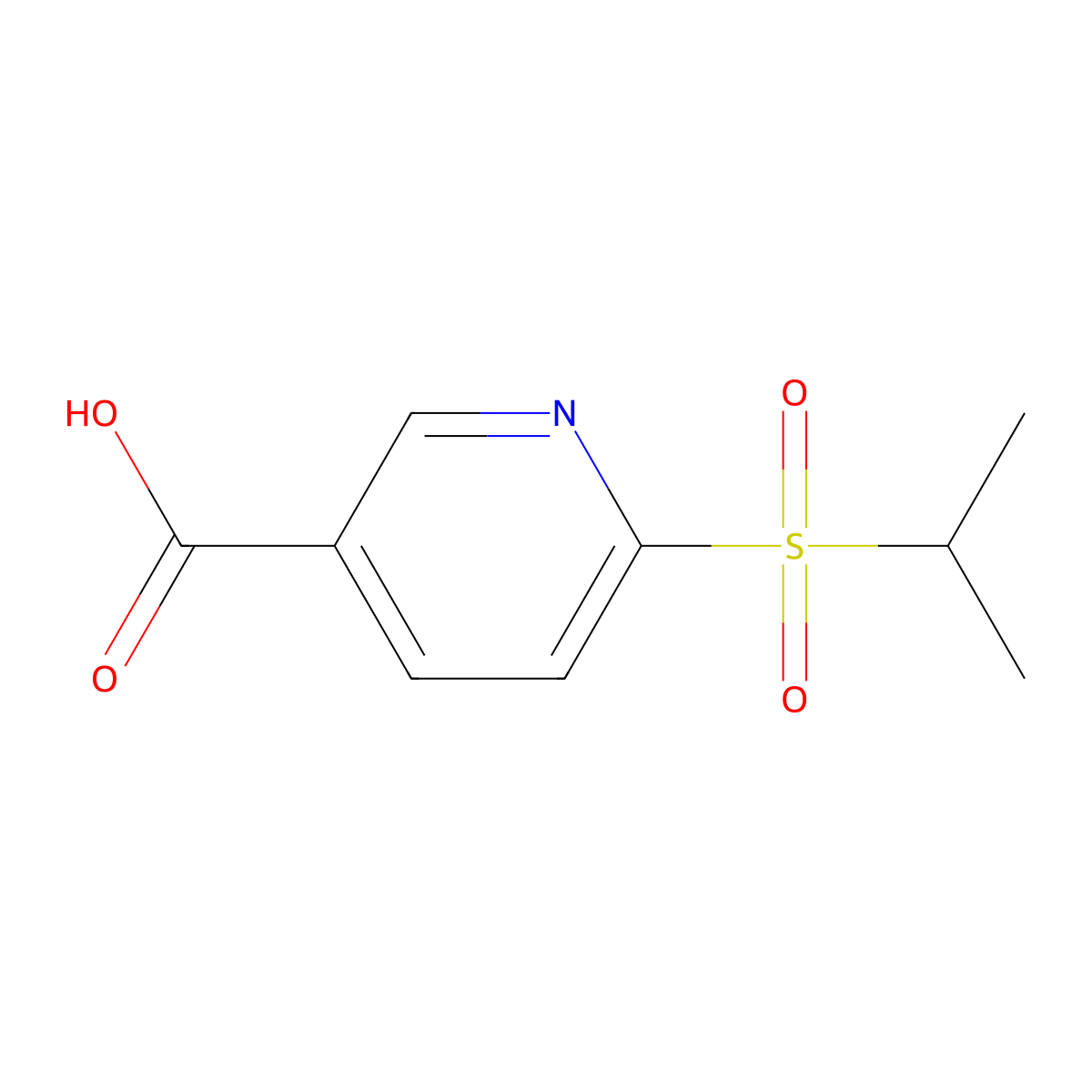 6-(Isopropylsulfonyl)nicotinic acid molecular structure, CAS 1368591-13-2