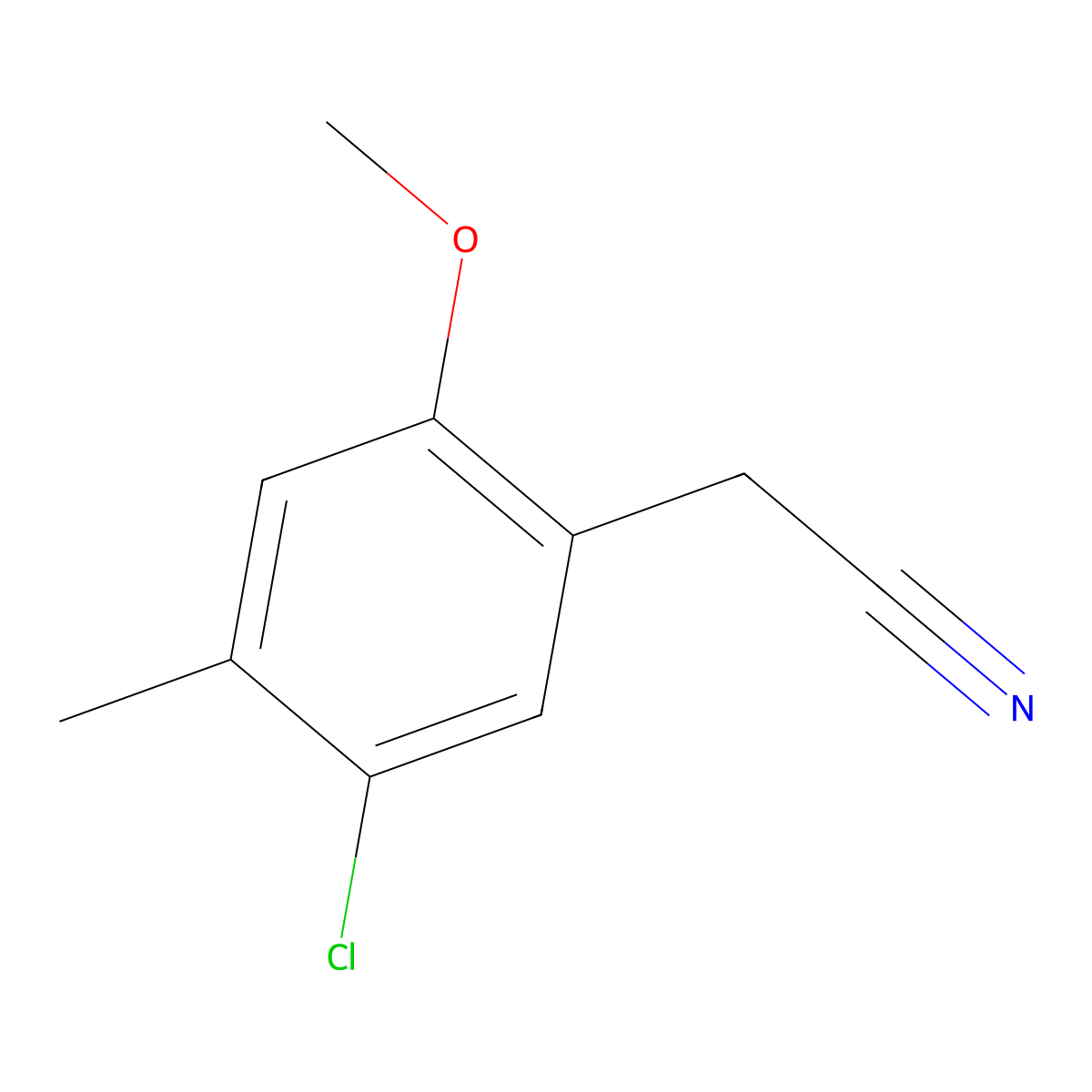2-(5-Chloro-2-methoxy-4-methylphenyl)acetonitrile molecular structure, CAS 1368591-82-5