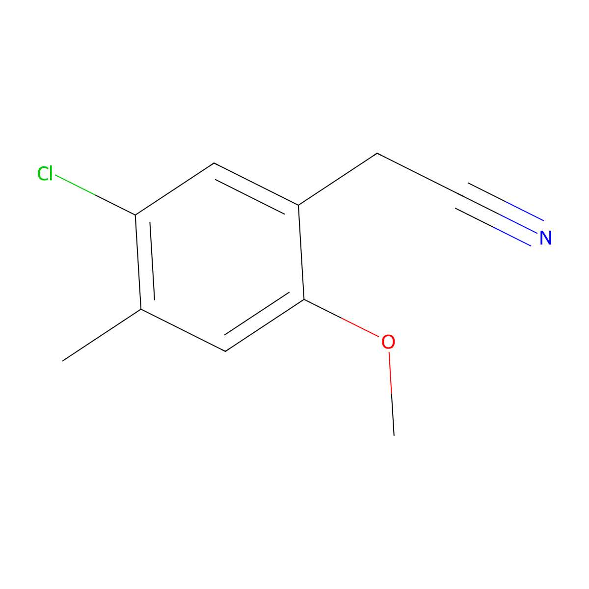2-(5-Chloro-2-methoxy-4-methylphenyl)acetonitrile molecular structure, CAS 1368591-82-5