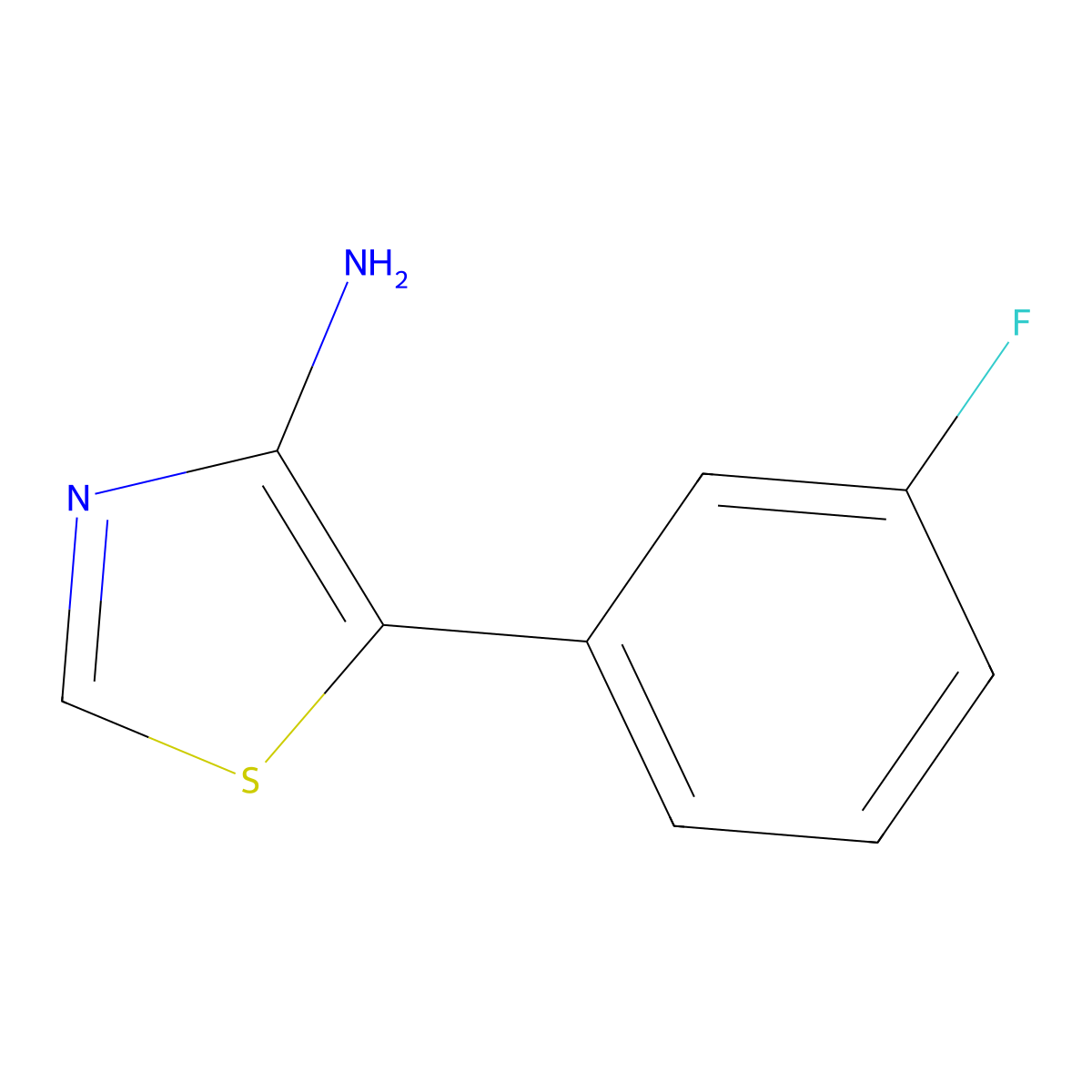 4-Amino-5-(3-fluorophenyl)thiazole molecular structure, CAS 1368596-15-9