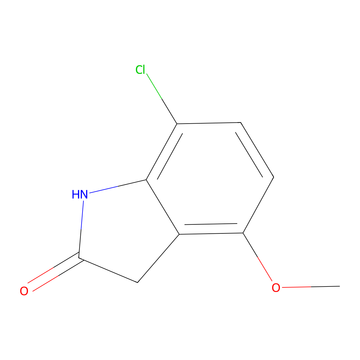 7-Chloro-4-methoxyindolin-2-one molecular structure, CAS 1368597-34-5