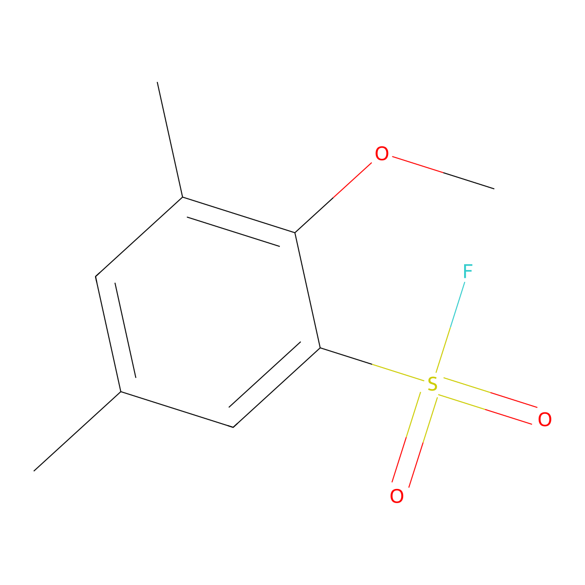 2-Methoxy-3,5-dimethylbenzene-1-sulfonyl fluoride molecular structure, CAS 1368597-53-8