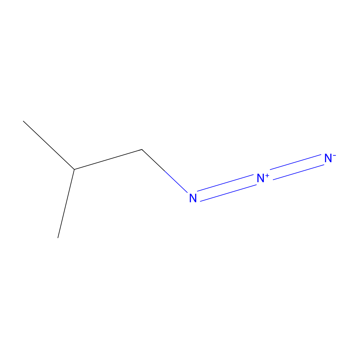 Azido-isobutane molecular structure, CAS 13686-31-2