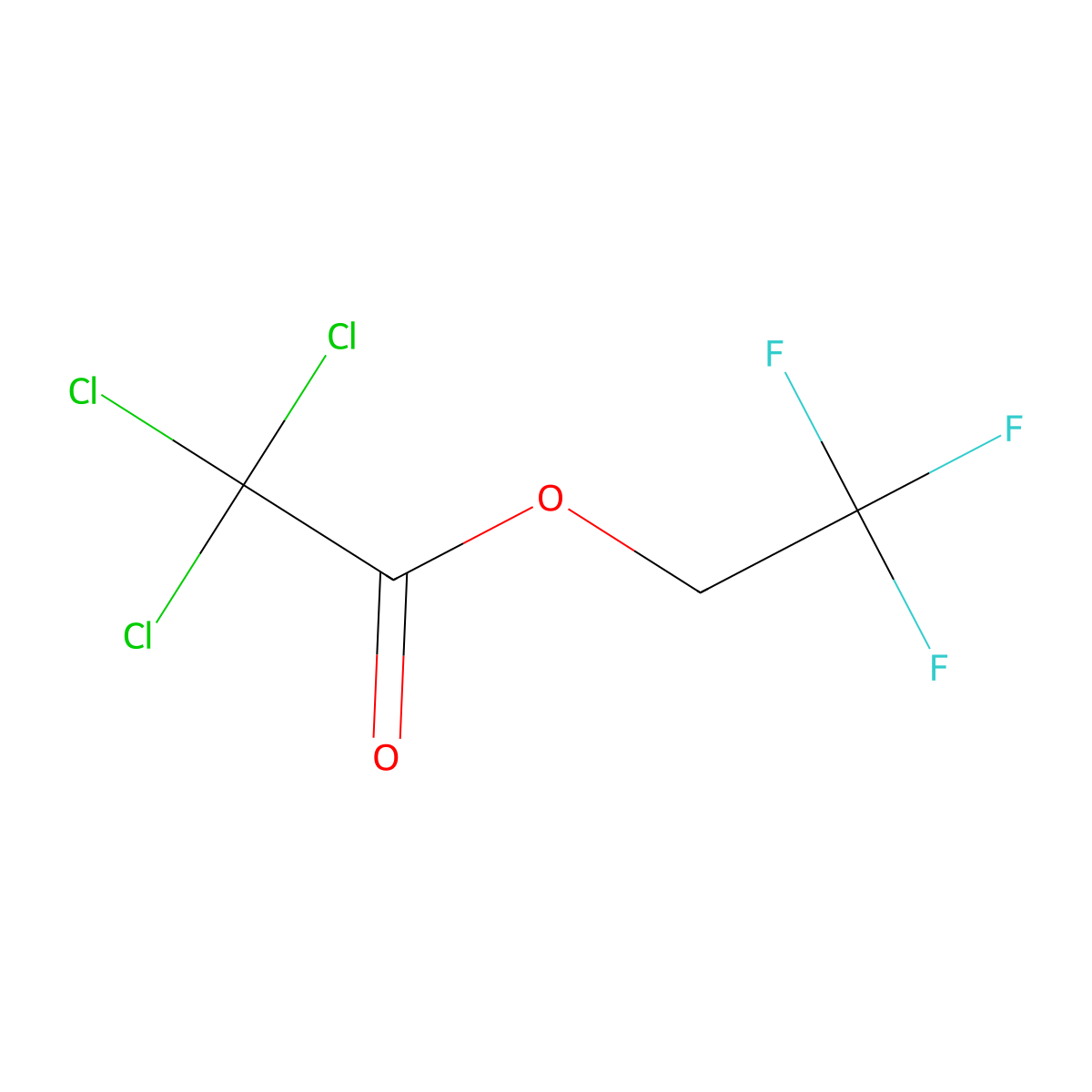 2,2,2-Trifluoroethyl 2,2,2-trichloroacetate molecular structure, CAS 13686-36-7
