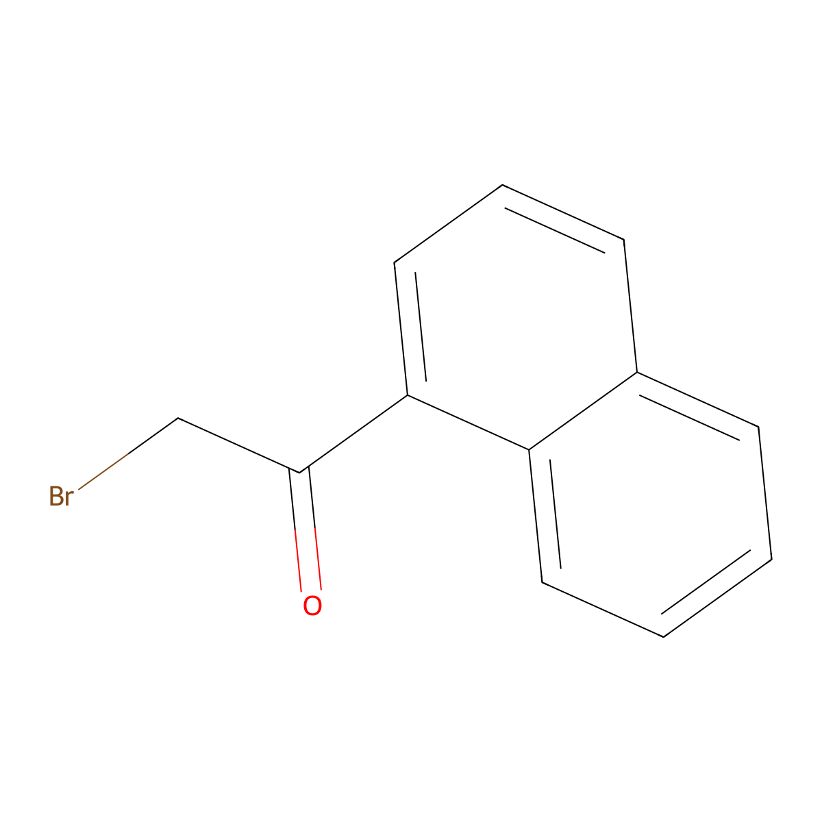 2-Bromo-1-(1-naphthalenyl)ethanone molecular structure, CAS 13686-51-6