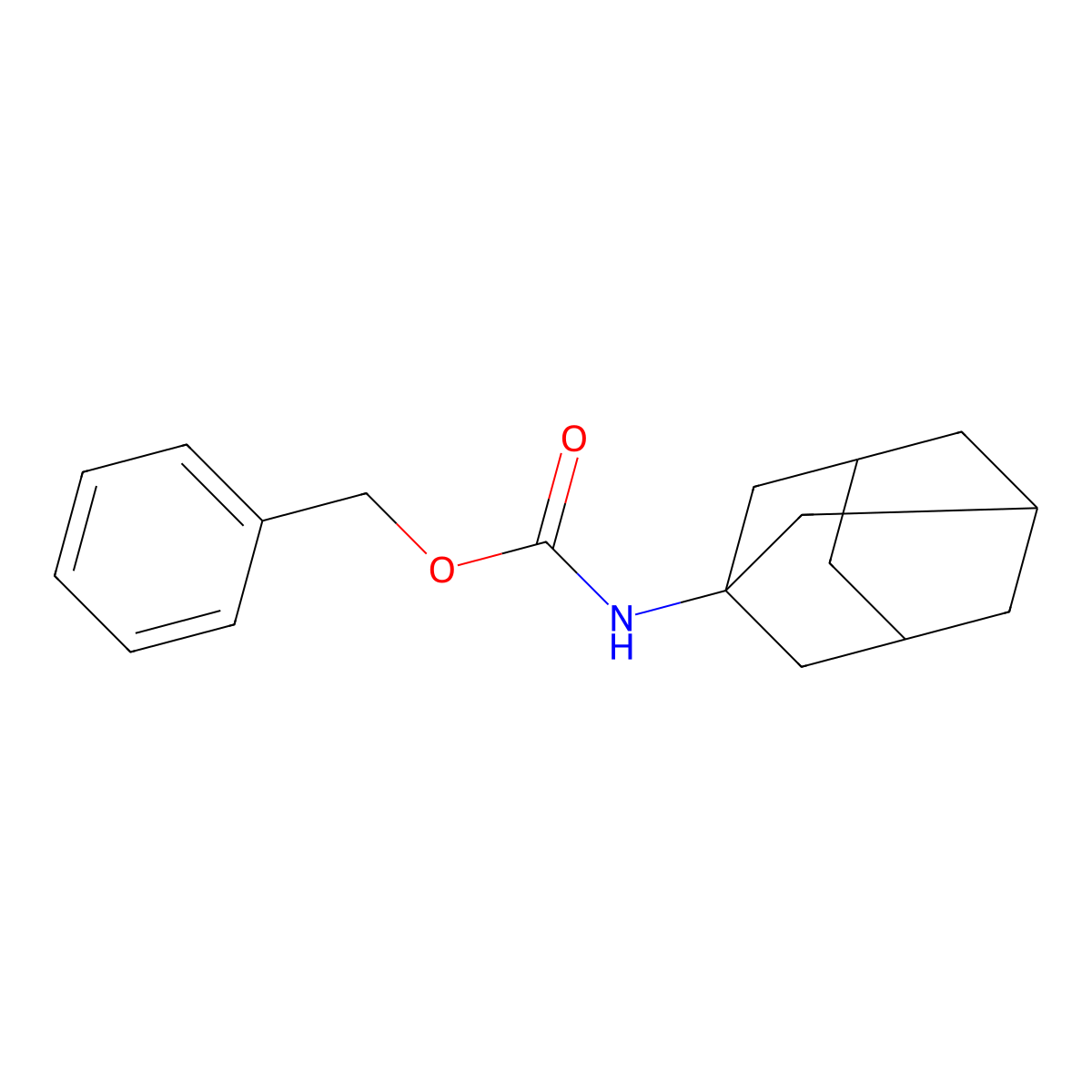 benzyl N-(1-adamantyl)carbamate molecular structure, CAS 136860-53-2