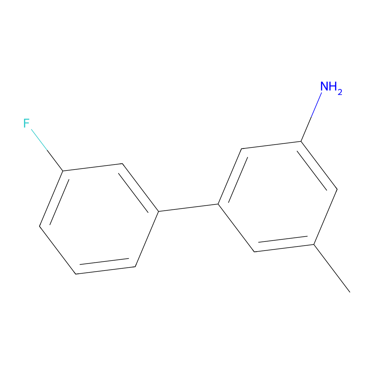 3-(3-Fluorophenyl)-5-methylaniline molecular structure, CAS 1368601-64-2