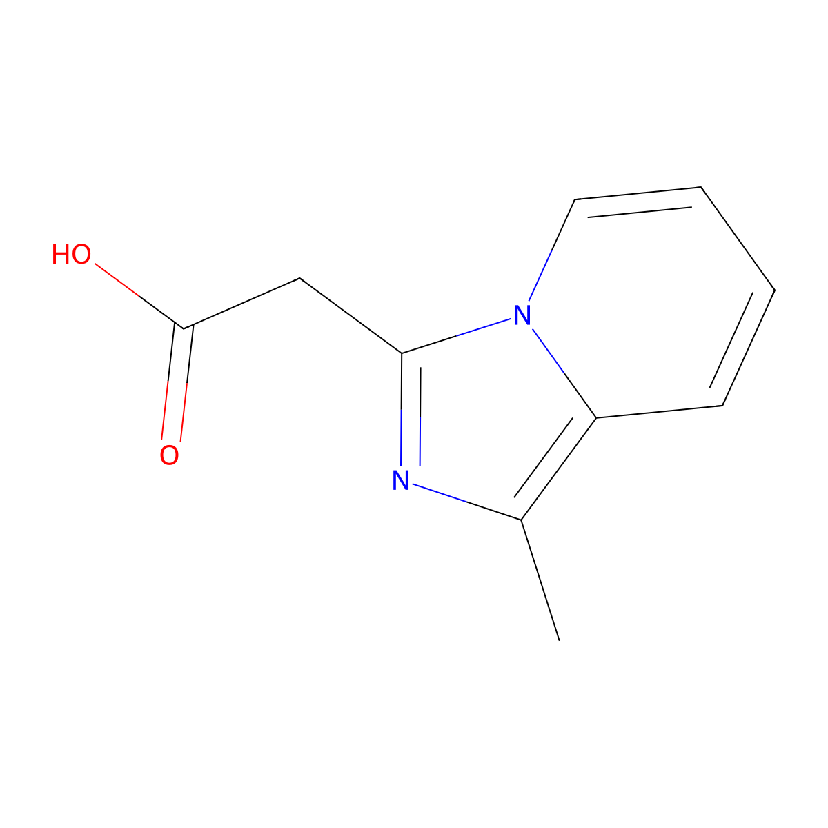 2-{1-Methylimidazo[1,5-a]pyridin-3-yl}acetic acid molecular structure, CAS 1368607-00-4