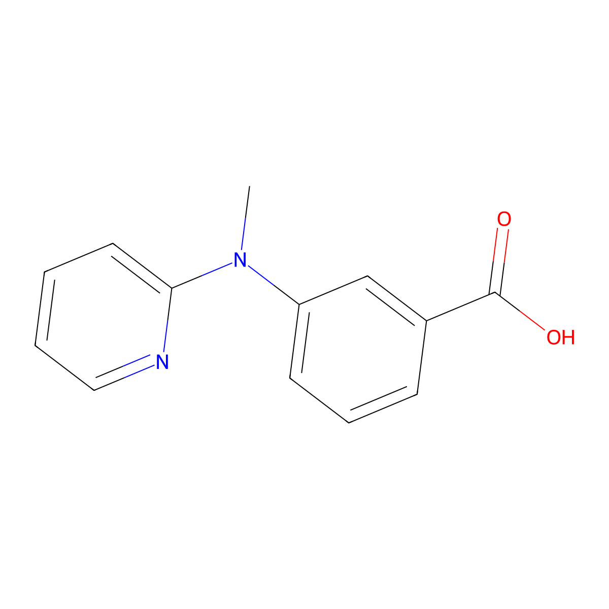 3-(Methyl(pyridin-2-yl)amino)benzoic acid molecular structure, CAS 1368607-77-5