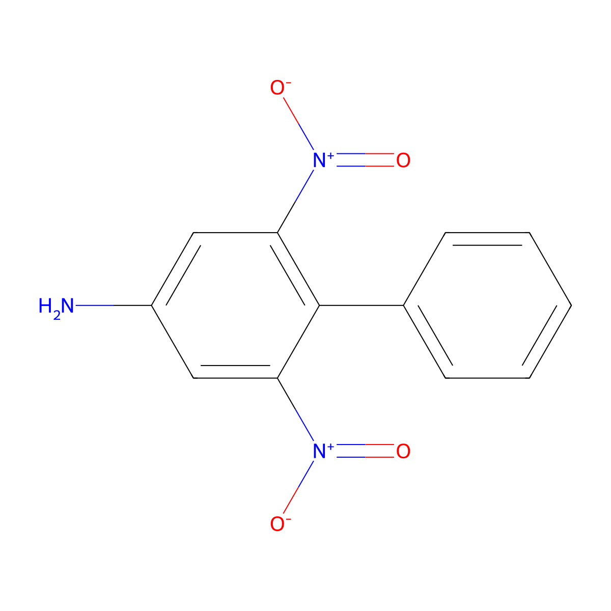 4-Amino-2,6-dinitrobiphenyl molecular structure, CAS 136861-00-2