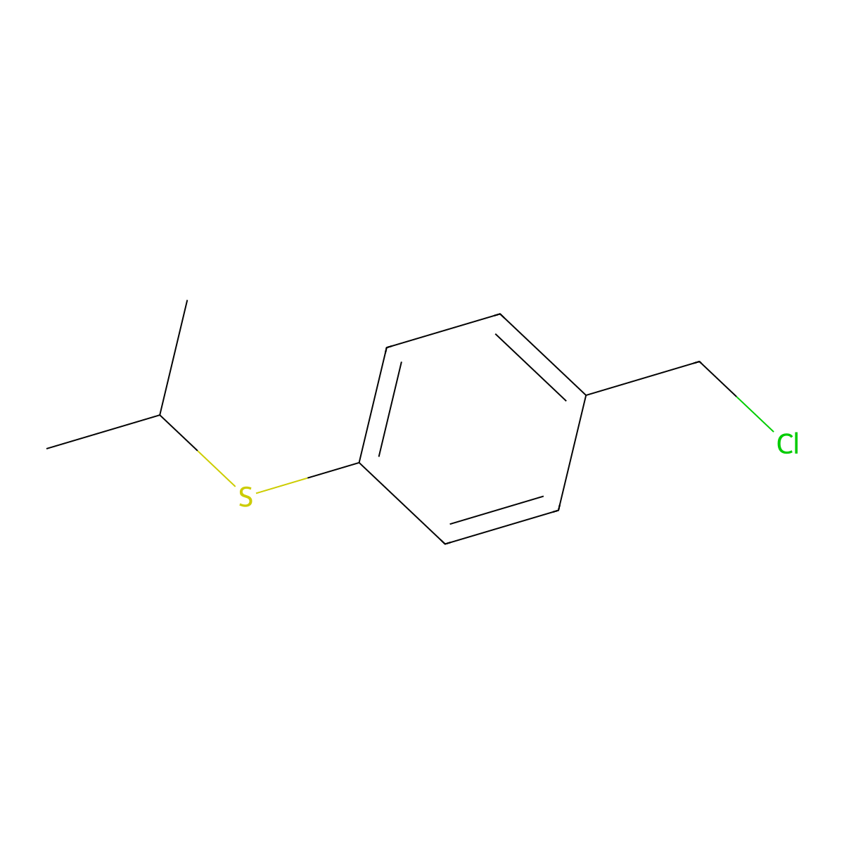 1-(Chloromethyl)-4-(propan-2-ylsulfanyl)benzene molecular structure, CAS 1368614-29-2