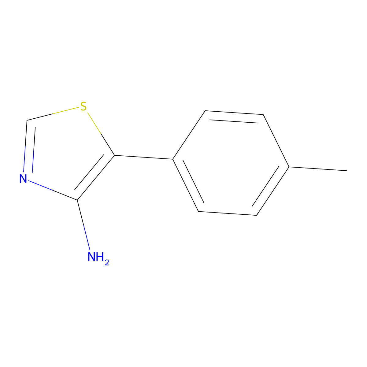 4-Amino-5-(4-tolyl)thiazole molecular structure, CAS 1368615-58-0