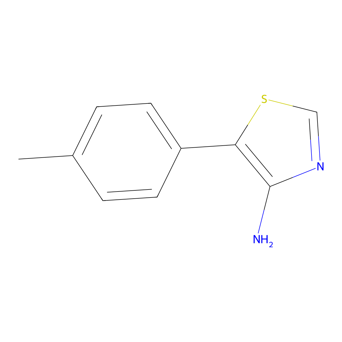 4-Amino-5-(4-tolyl)thiazole molecular structure, CAS 1368615-58-0