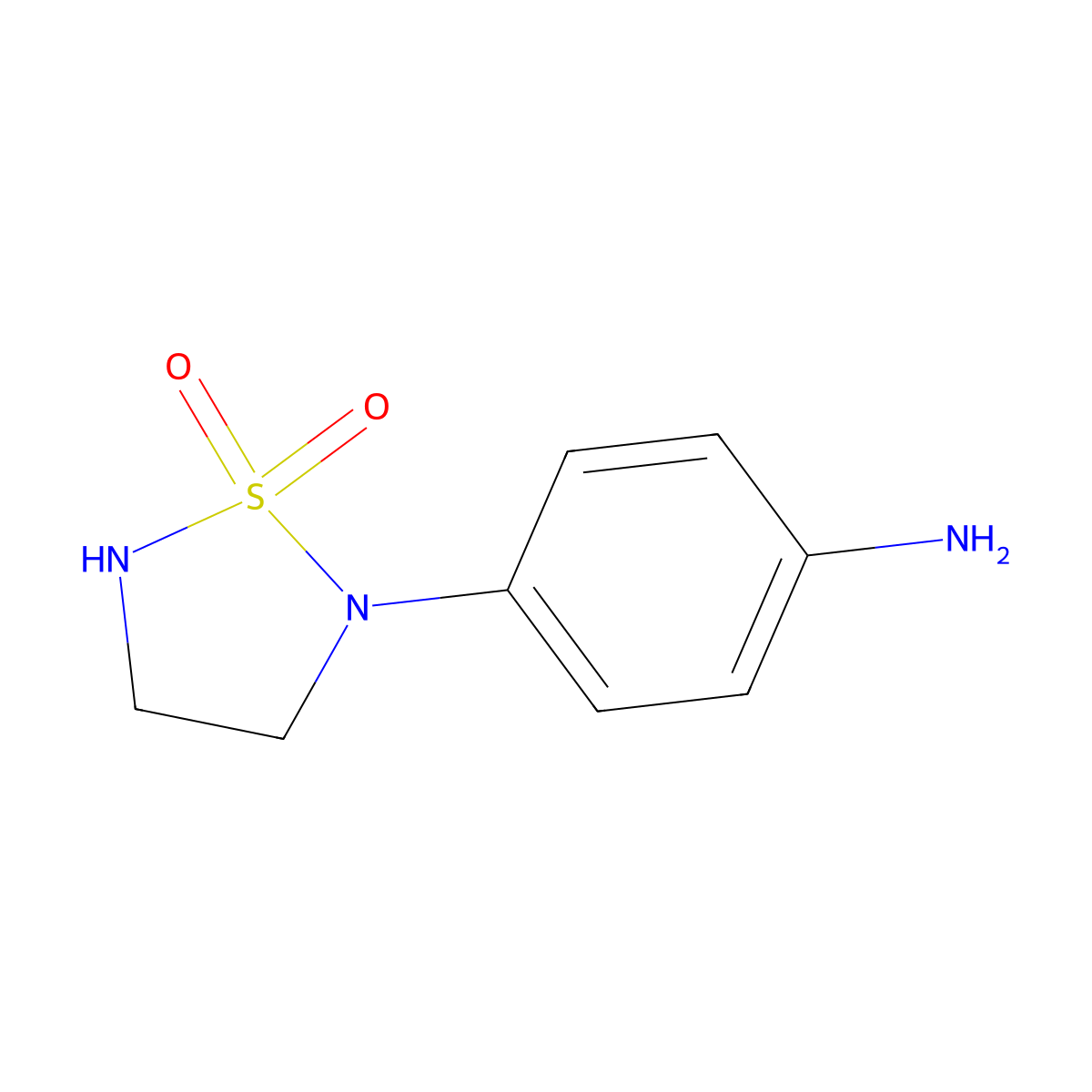 2-(4-Aminophenyl)-1lambda6,2,5-thiadiazolidine-1,1-dione molecular structure, CAS 1368615-60-4