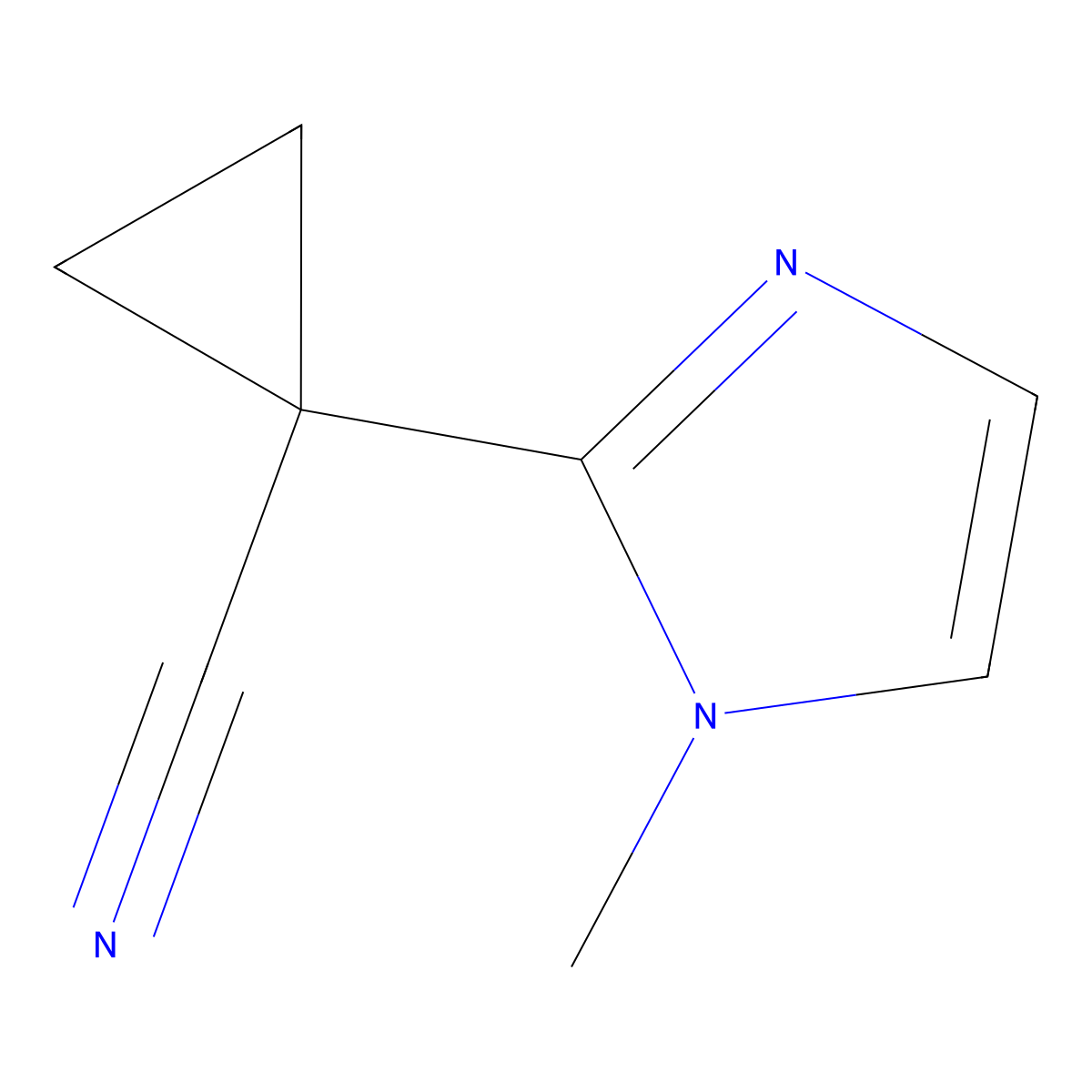 1-(1-Methyl-1h-imidazol-2-yl)cyclopropane-1-carbonitrile molecular structure, CAS 1368615-65-9