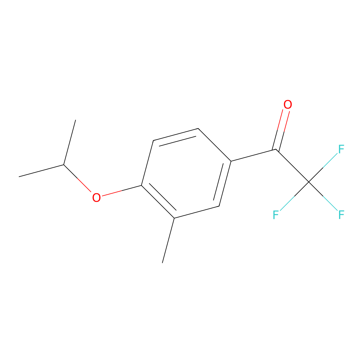 2,2,2-Trifluoro-1-(4-isopropoxy-3-methylphenyl)ethanone molecular structure, CAS 1368621-74-2