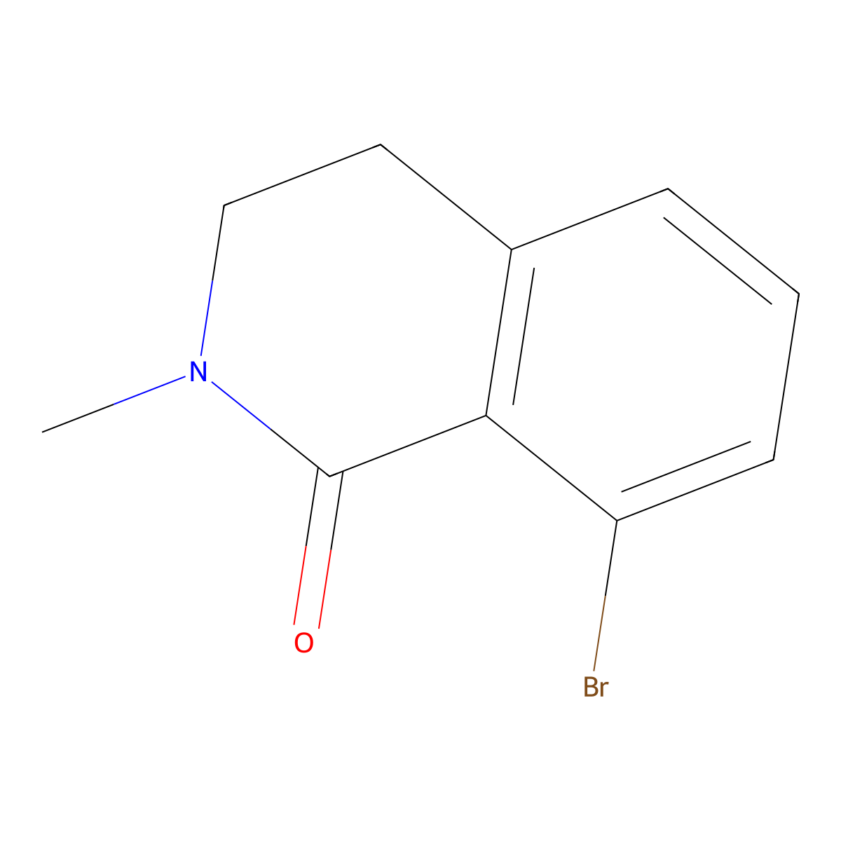 8-Bromo-2-methyl-3,4-dihydroisoquinolin-1(2H)-one molecular structure, CAS 1368622-07-4