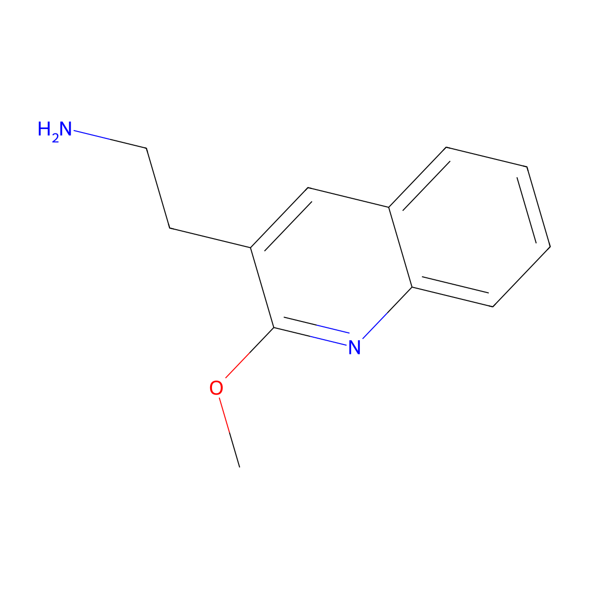 2-(2-Methoxyquinolin-3-yl)ethan-1-amine molecular structure, CAS 1368624-74-1