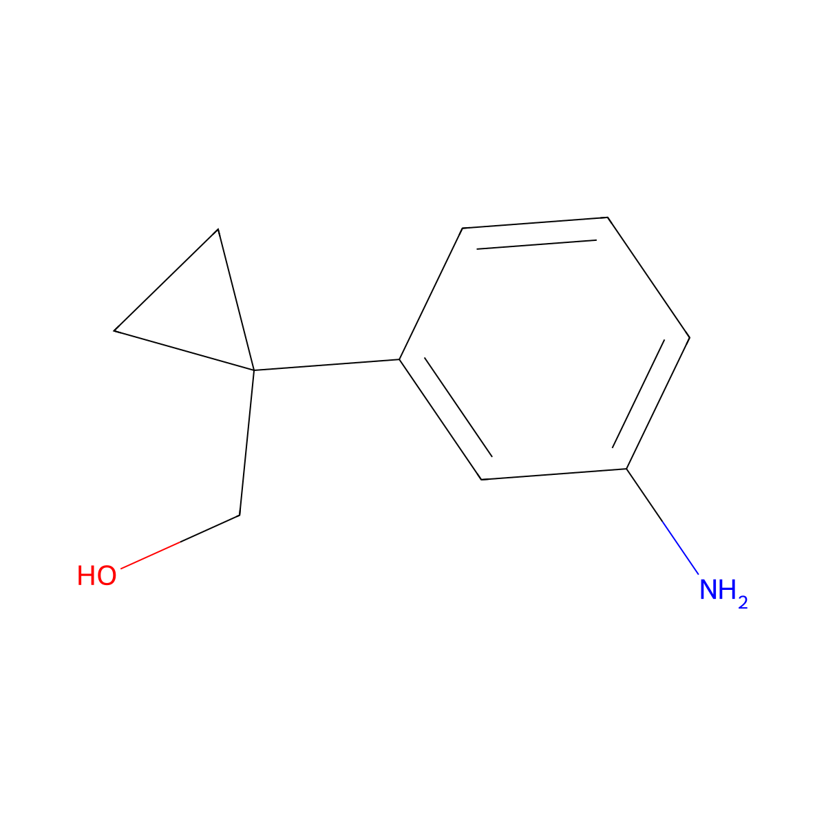[1-(3-Aminophenyl)cyclopropyl]methanol molecular structure, CAS 1368628-73-2