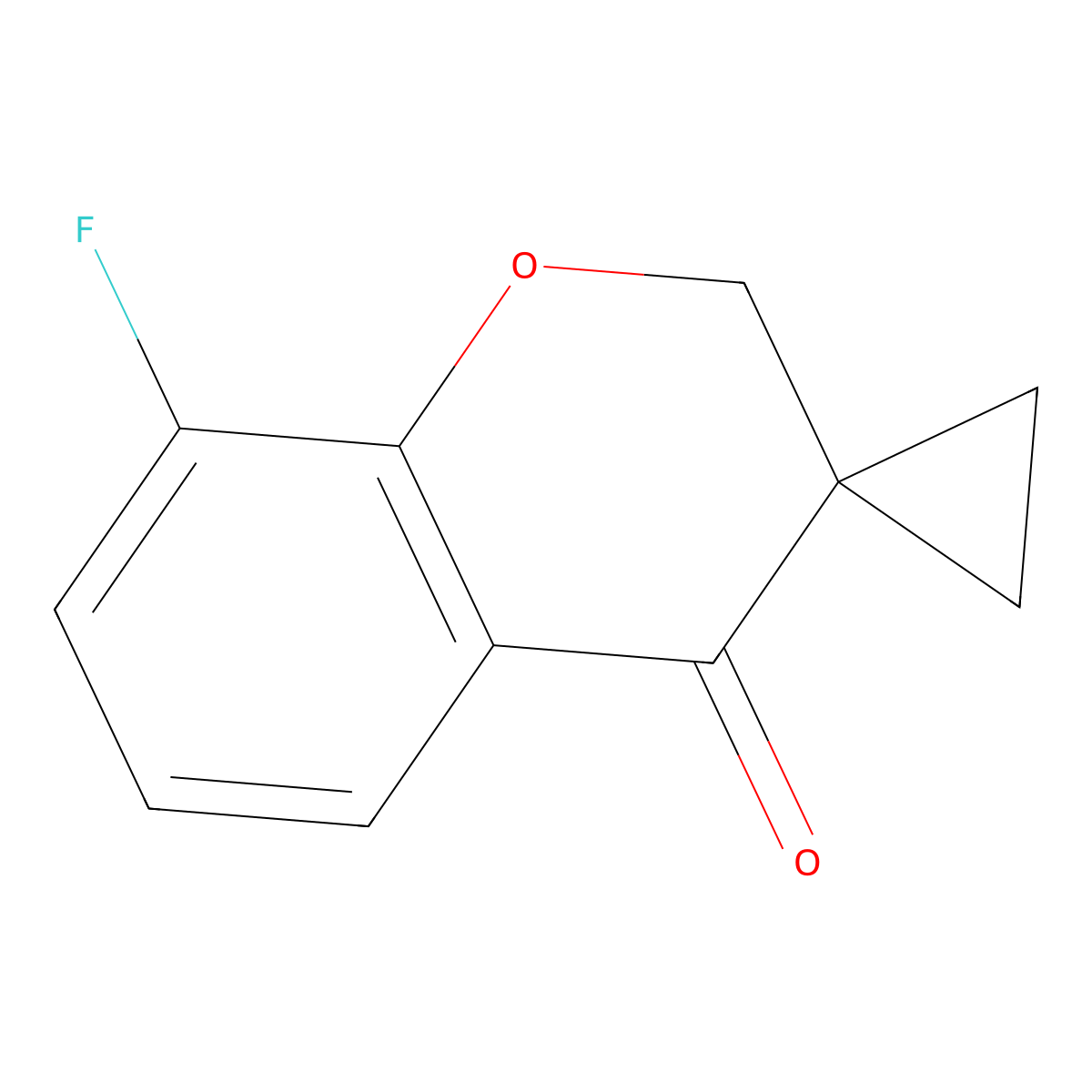 8-Fluoro-2,4-dihydrospiro(1-benzopyran-3,1'-cyclopropan)-4-one molecular structure, CAS 1368630-77-6