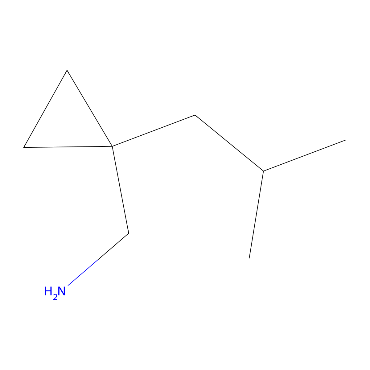 [1-(2-Methylpropyl)cyclopropyl]methanamine molecular structure, CAS 1368631-74-6