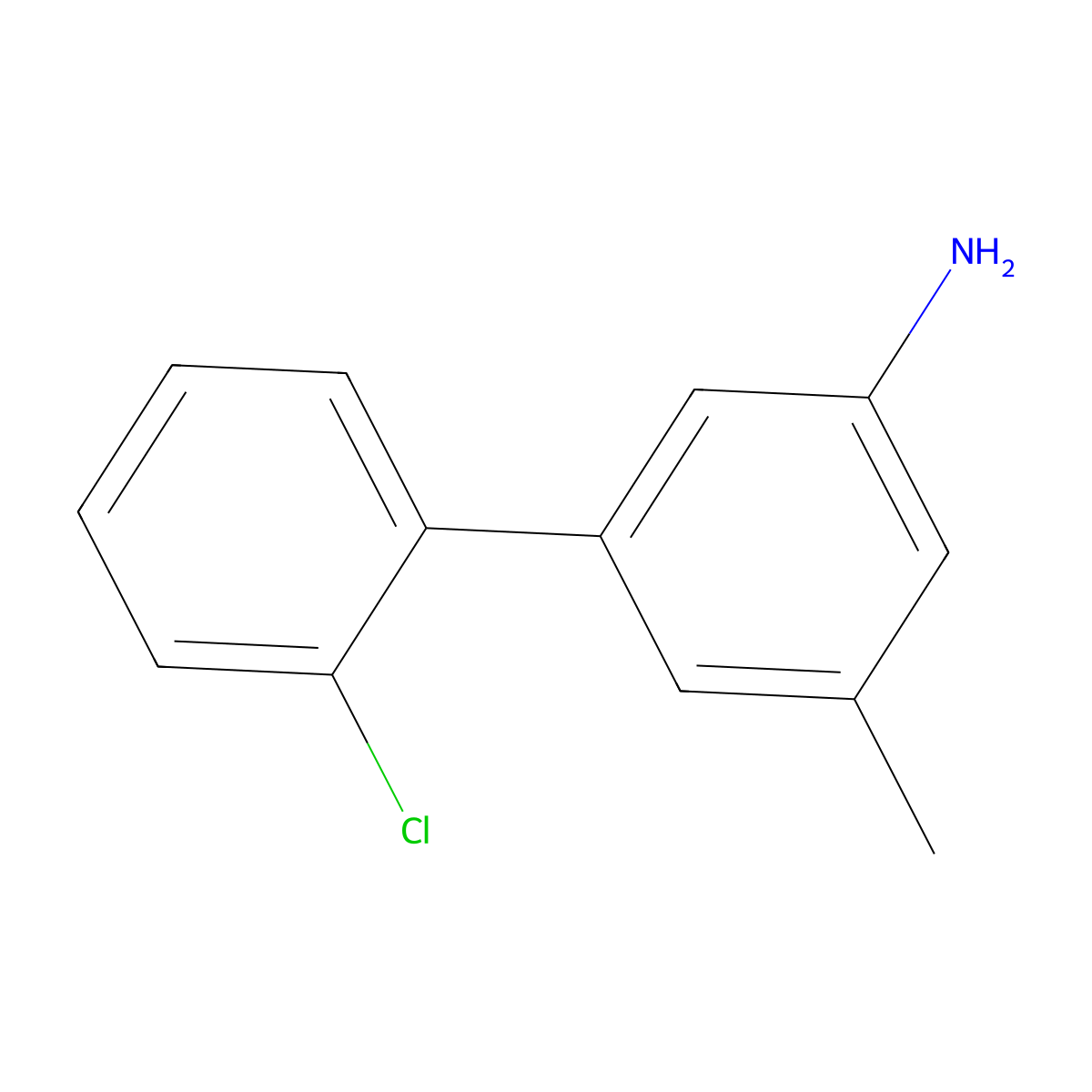 3-(2-Chlorophenyl)-5-methylaniline molecular structure, CAS 1368632-78-3
