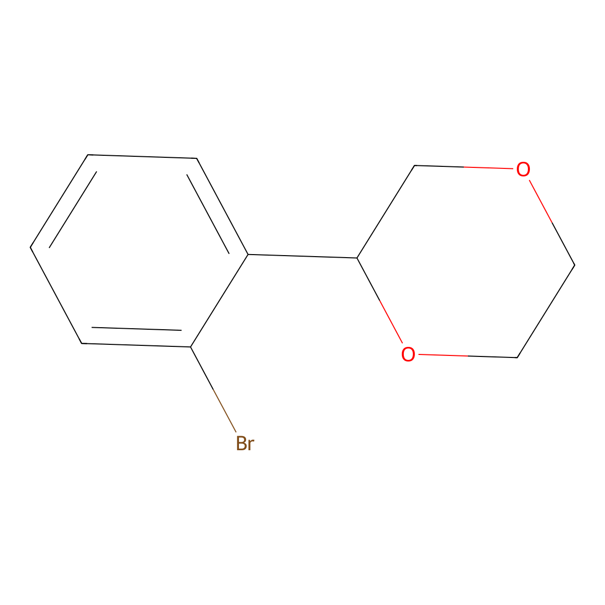 2-(2-Bromophenyl)-1,4-dioxane molecular structure, CAS 1368634-19-8