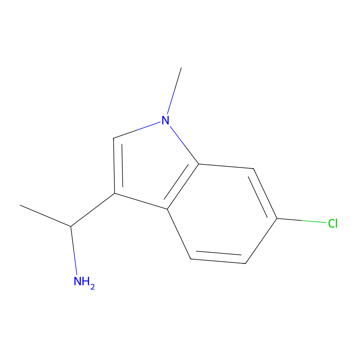 1-(6-chloro-1-methyl-1H-indol-3-yl)ethan-1-amine molecular structure, CAS 1368635-08-8