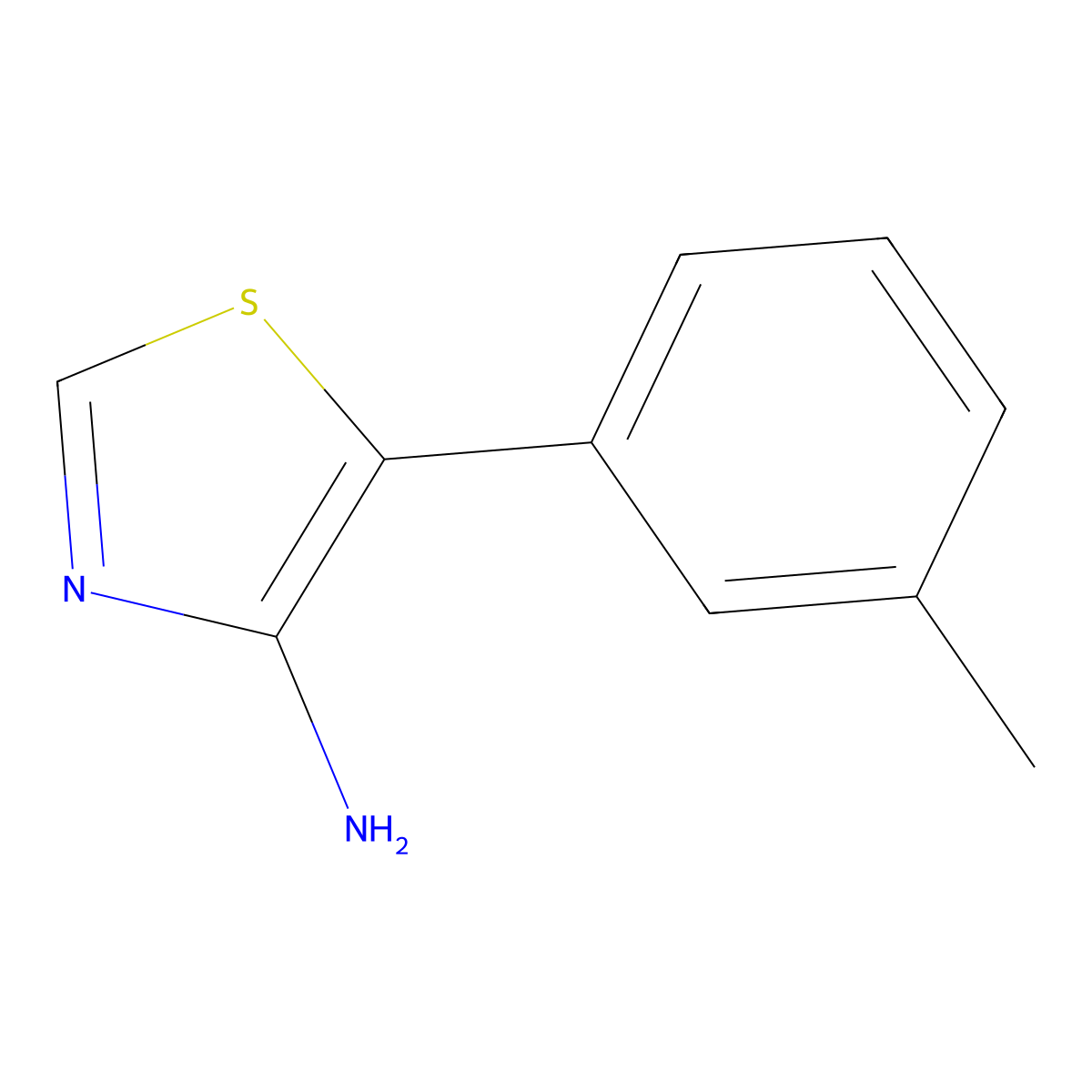 4-Amino-5-(3-tolyl)thiazole molecular structure, CAS 1368635-82-8