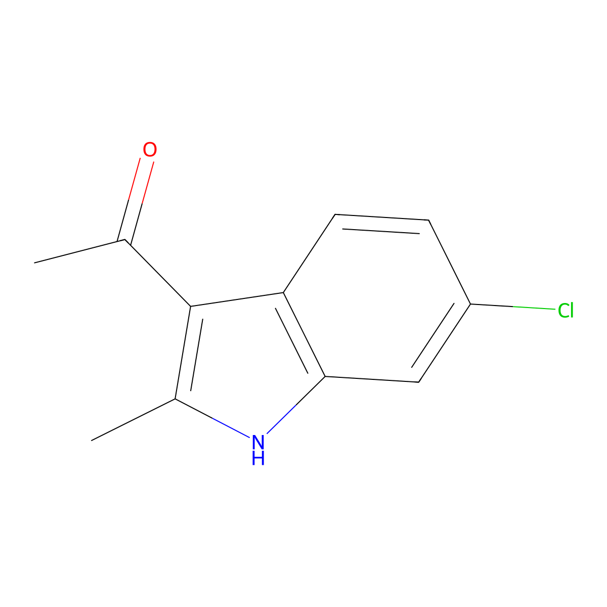 1-(6-chloro-2-methyl-1H-indol-3-yl)ethan-1-one molecular structure, CAS 1368636-13-8