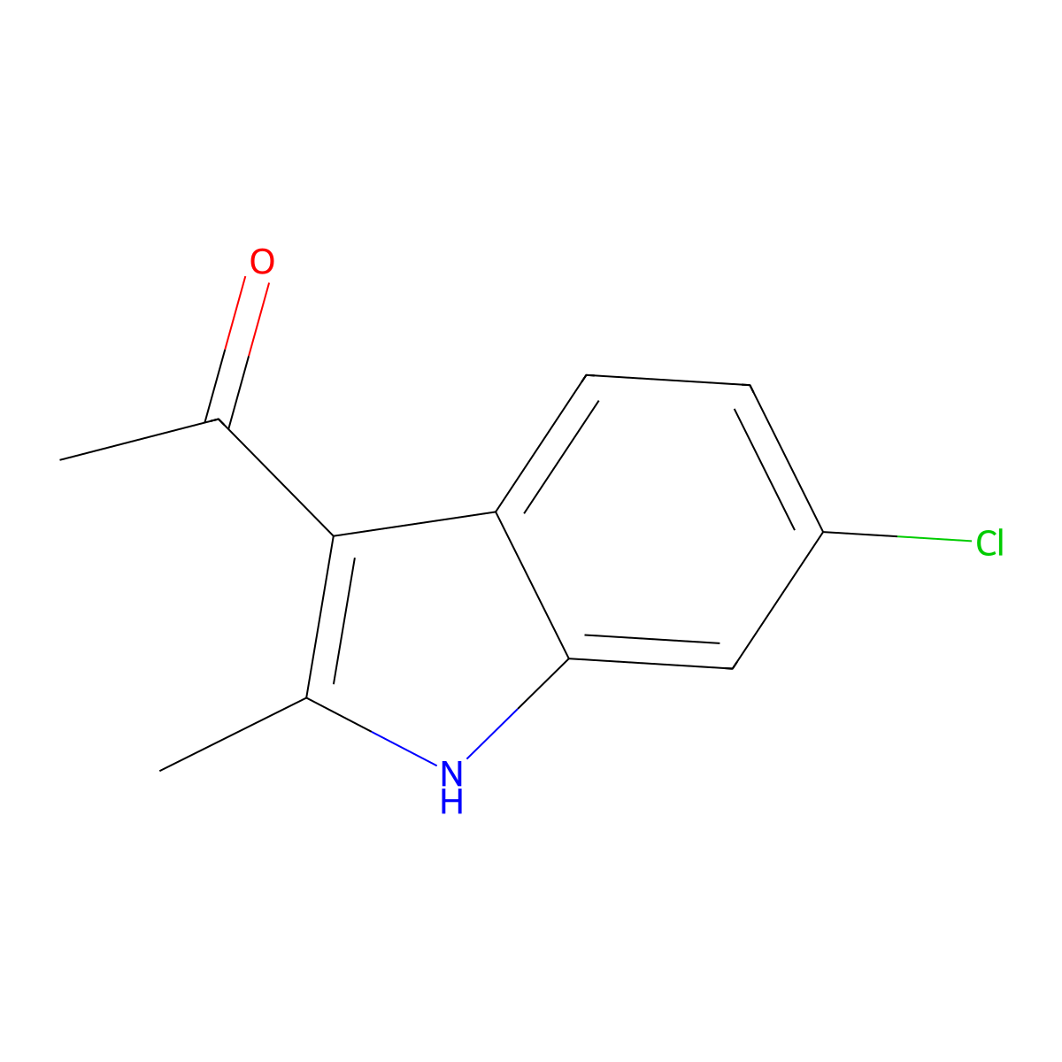 1-(6-chloro-2-methyl-1H-indol-3-yl)ethan-1-one molecular structure, CAS 1368636-13-8