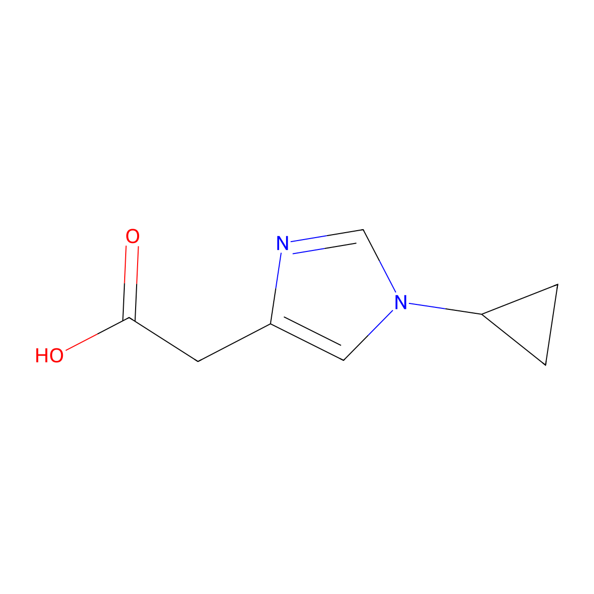 1-Cyclopropyl-1H-imidazol-4-acetic acid molecular structure, CAS 1368637-23-3
