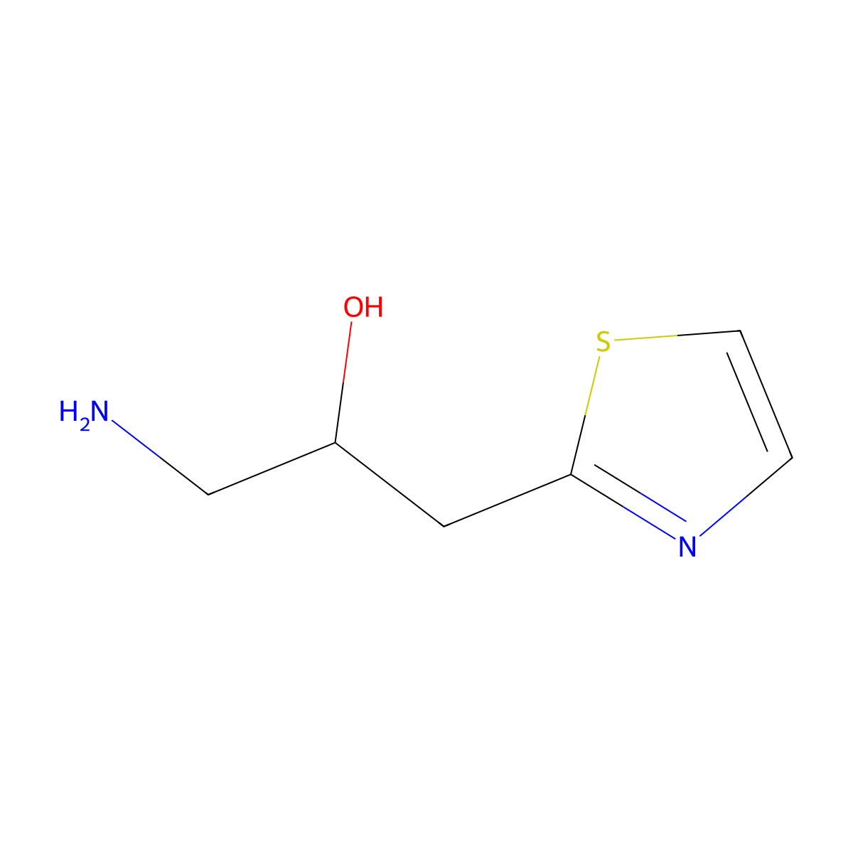 1-Amino-3-(thiazol-2-yl)propan-2-ol molecular structure, CAS 1368637-48-2