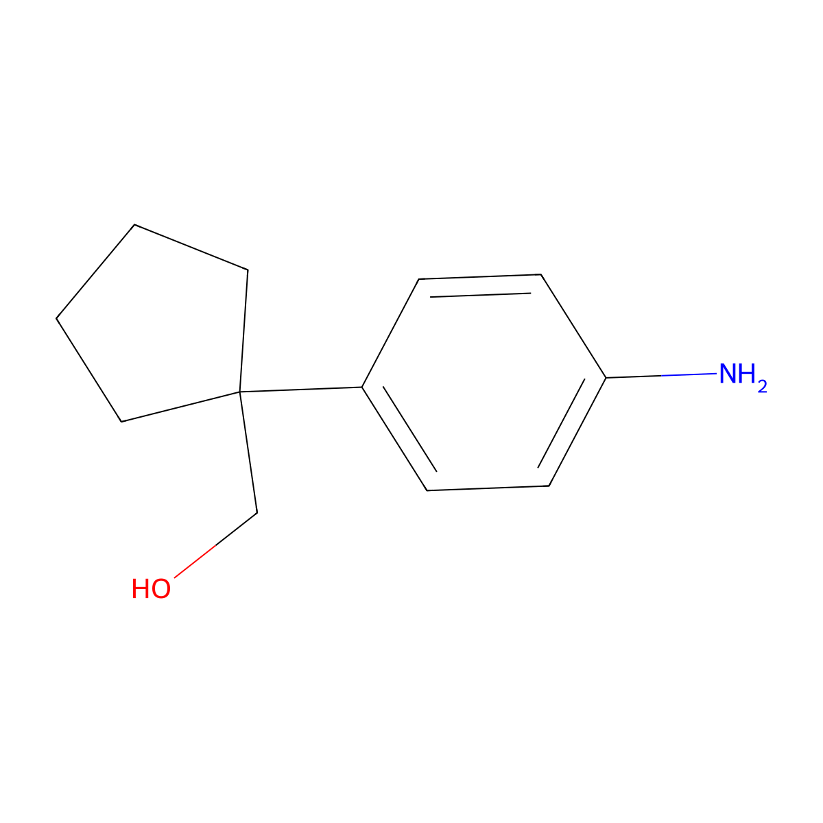 [1-(4-Aminophenyl)cyclopentyl]methanol molecular structure, CAS 1368639-80-8